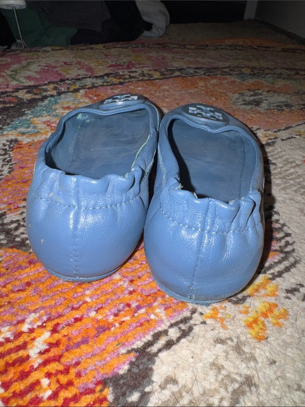Tory Burch Blue mini travel Ballet Flats size 6.5